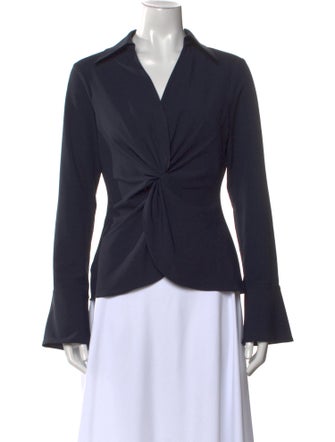 Cinq à Sept V-Neck Long Sleeve Blouse