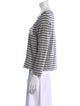 Cinq à Sept Striped Bateau Neckline T-Shirt
