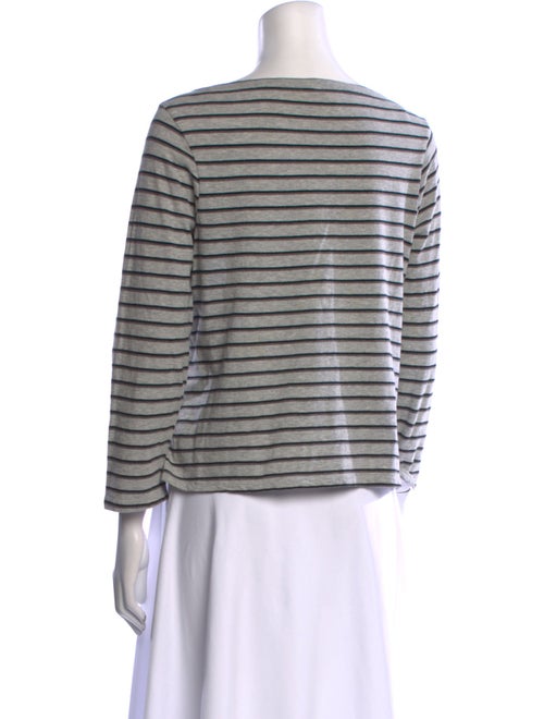 Cinq à Sept Striped Bateau Neckline T-Shirt