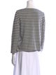 Cinq à Sept Striped Bateau Neckline T-Shirt