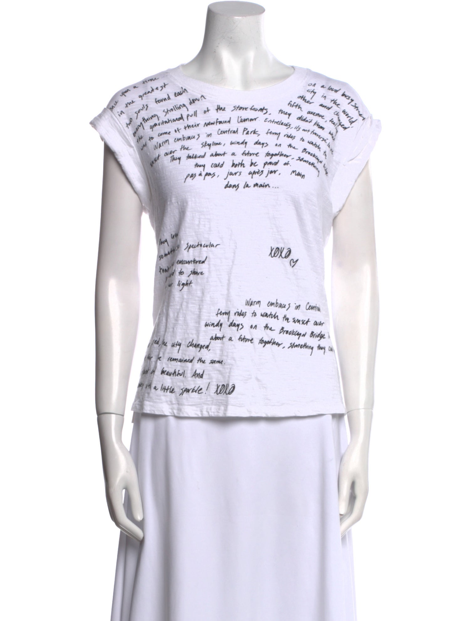 Cinq à Sept Graphic Print Bateau Neckline T-Shirt