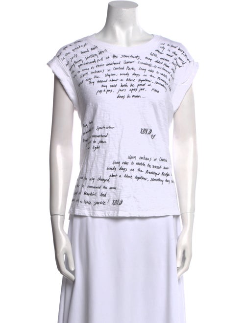 Cinq à Sept Graphic Print Bateau Neckline T-Shirt