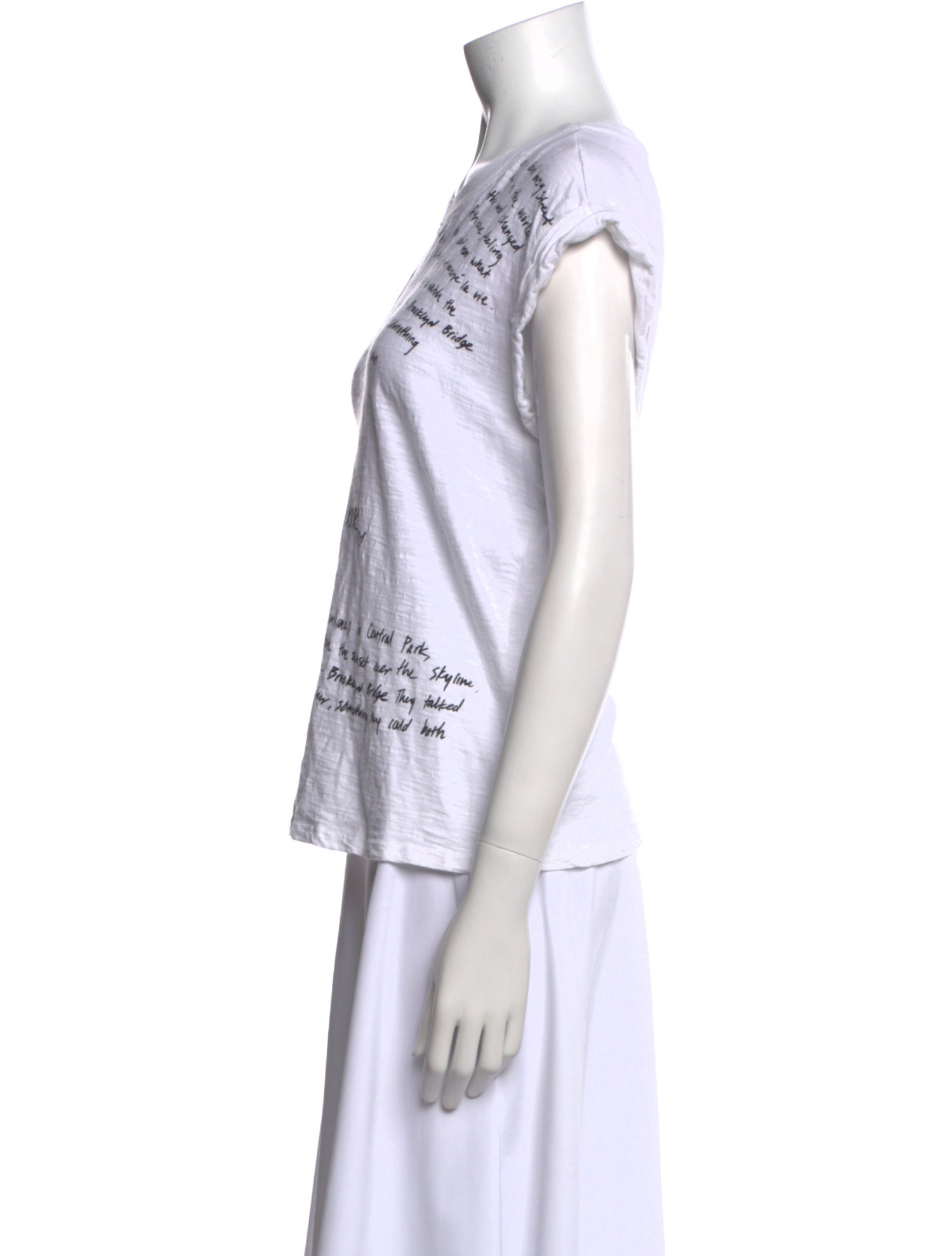 Cinq à Sept Graphic Print Bateau Neckline T-Shirt