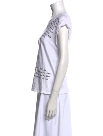 Cinq à Sept Graphic Print Bateau Neckline T-Shirt