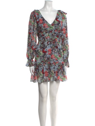 Cinq à Sept Floral Print Mini Dress