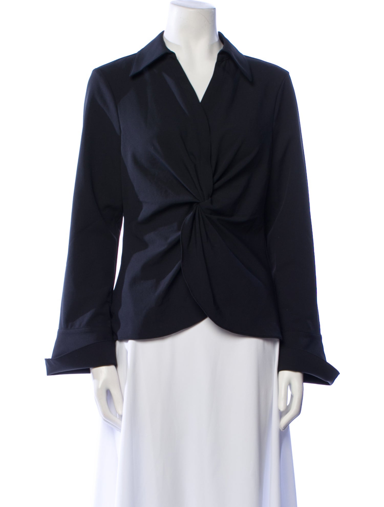 Cinq à Sept V-Neck Long Sleeve Blouse