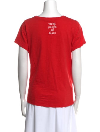 Cinq à Sept Graphic Print Crew Neck T-Shirt