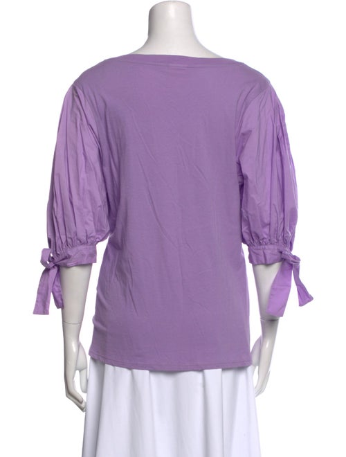 Cinq à Sept Bateau Neckline Three-Quarter Sleeve T-Shirt