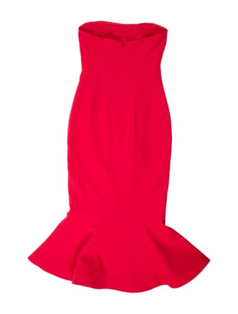 Cinq à Sept Strapless Midi Length Dress
