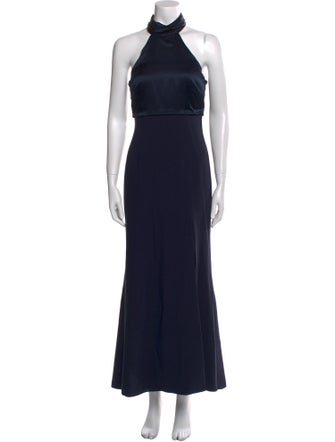 Cinq à Sept Mock Neck Long Dress