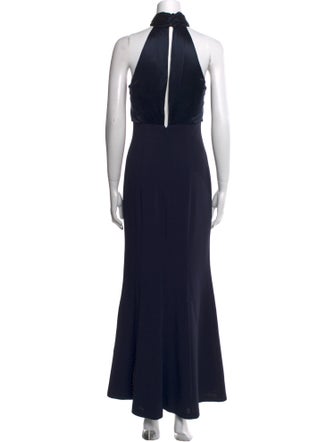 Cinq à Sept Mock Neck Long Dress