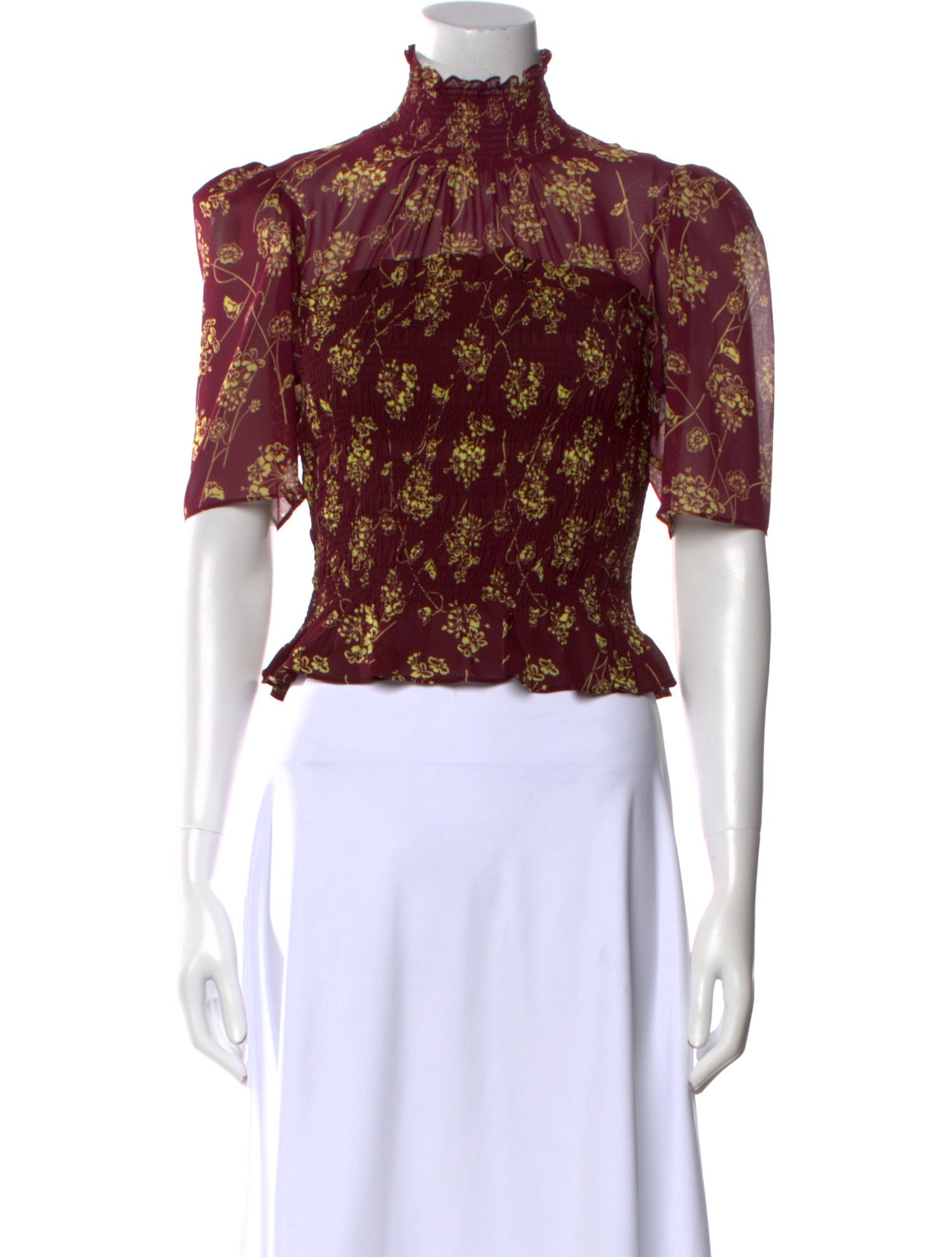 Cinq à Sept Silk Floral Print Sweater