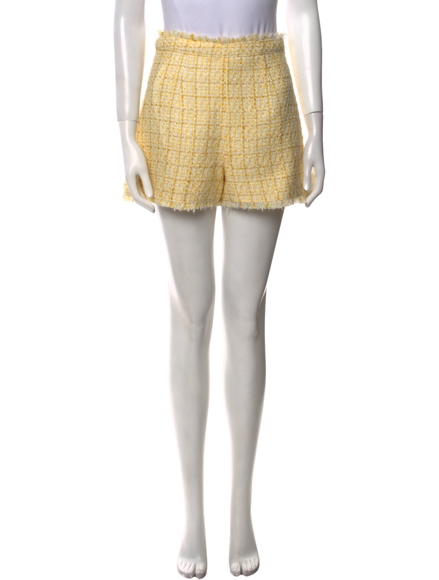 Cinq à Sept Tweed Pattern Mini Shorts