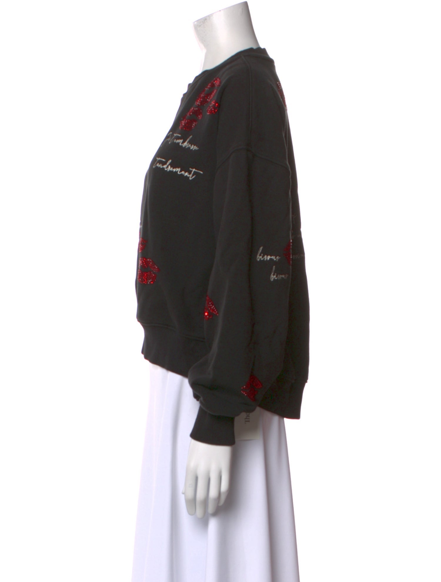 Cinq à Sept Graphic Print Crew Neck Sweatshirt