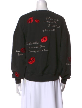 Cinq à Sept Graphic Print Crew Neck Sweatshirt