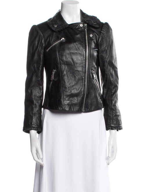 Cinq à Sept Leather Biker Jacket