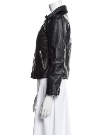 Cinq à Sept Leather Biker Jacket