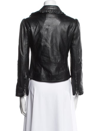 Cinq à Sept Leather Biker Jacket