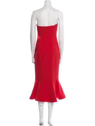 Cinq à Sept Strapless Midi Length Dress