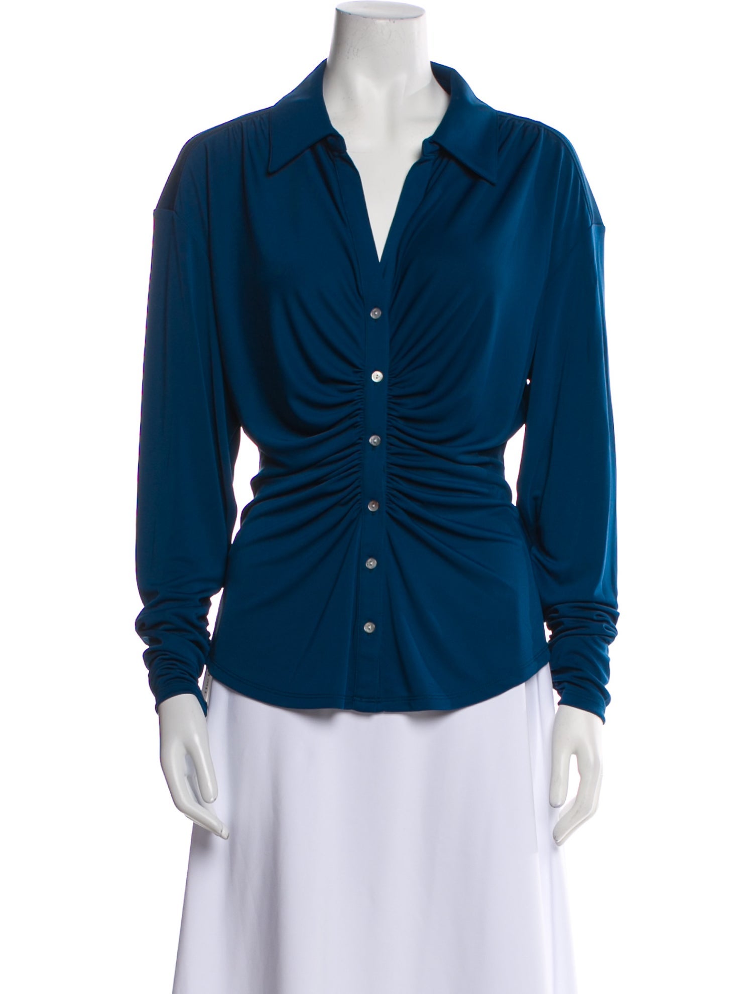 Cinq à Sept Cowl Neck Long Sleeve Blouse