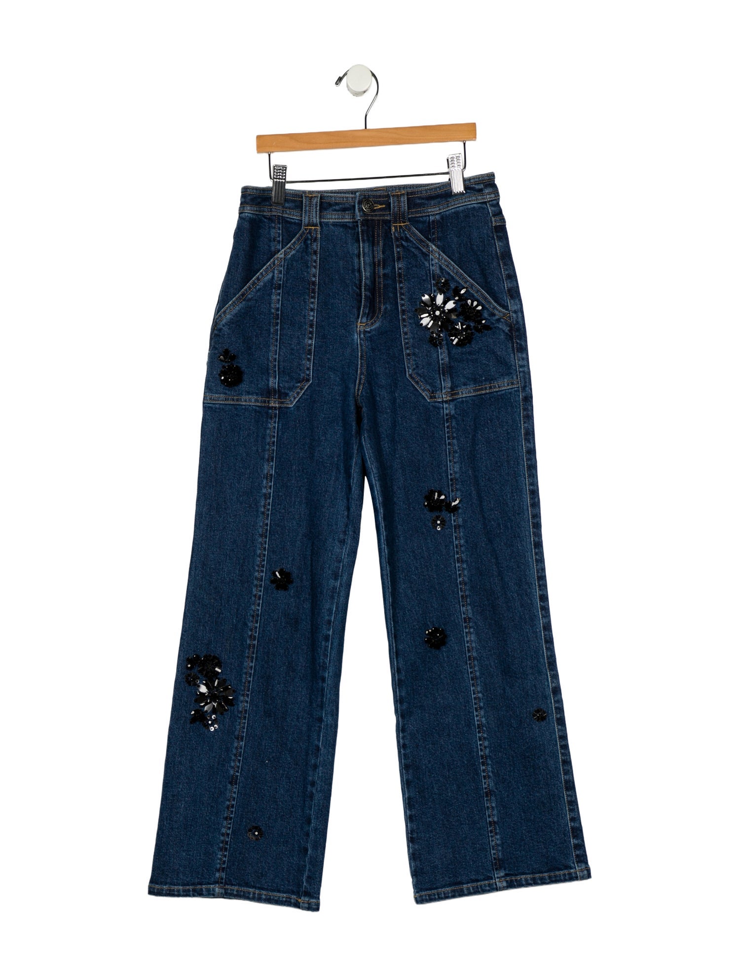 Cinq à Sept Mid-Rise Wide Leg Jeans