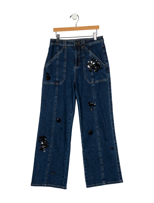 Cinq à Sept Mid-Rise Wide Leg Jeans
