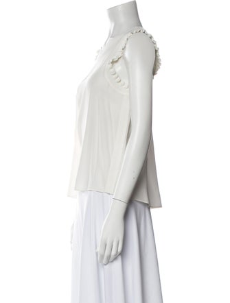 Cinq à Sept Silk Bateau Neckline Top