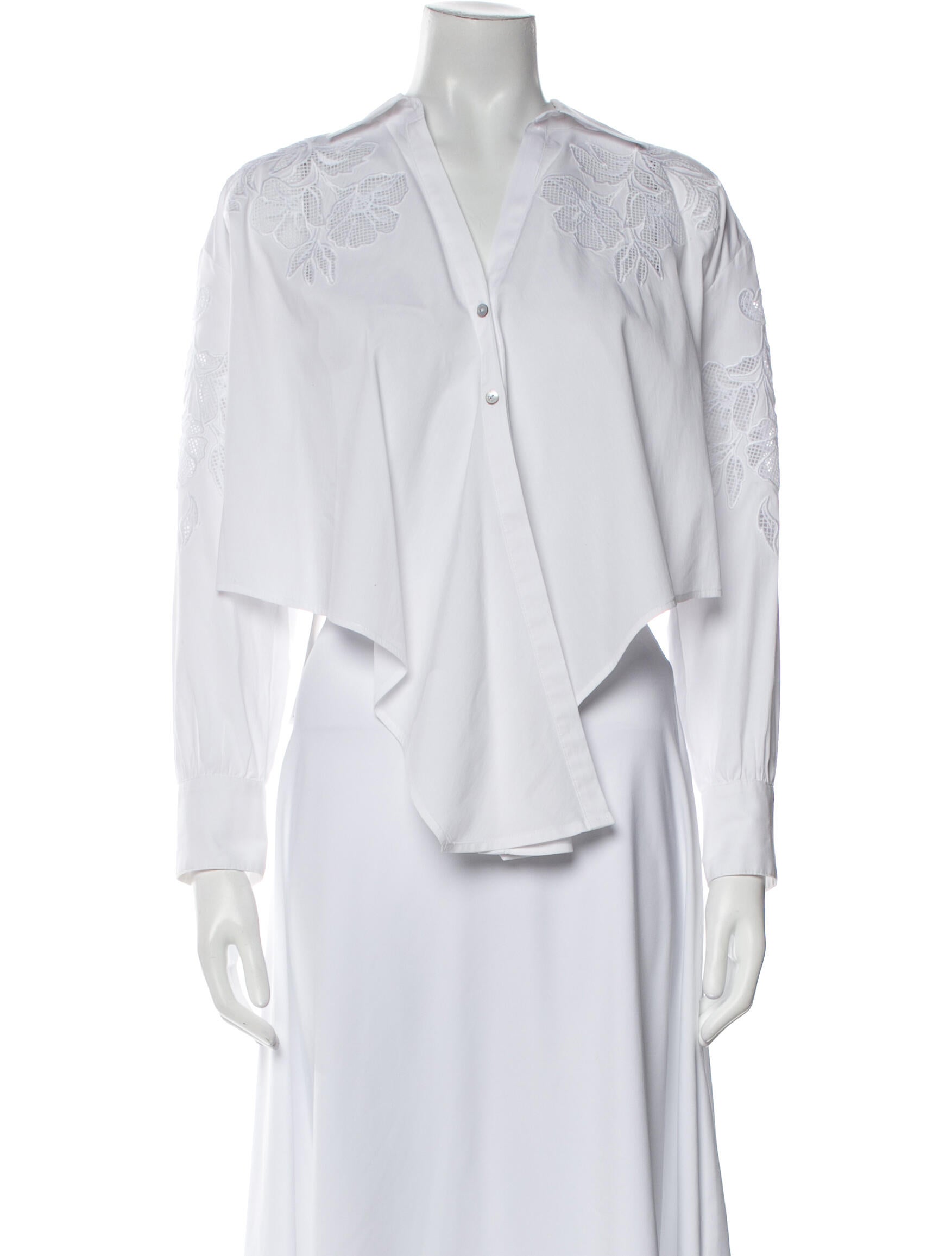 Cinq à Sept V-Neck Three-Quarter Sleeve Blouse