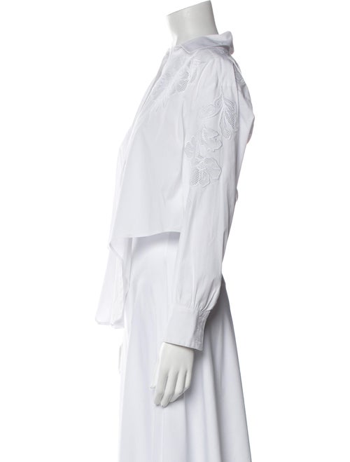 Cinq à Sept V-Neck Three-Quarter Sleeve Blouse