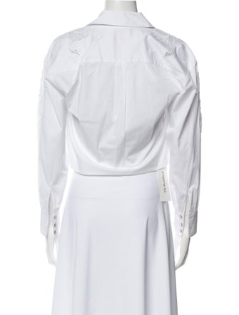 Cinq à Sept V-Neck Three-Quarter Sleeve Blouse