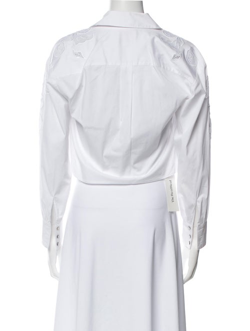 Cinq à Sept V-Neck Three-Quarter Sleeve Blouse