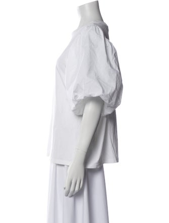 Cinq à Sept Bateau Neckline Short Sleeve T-Shirt