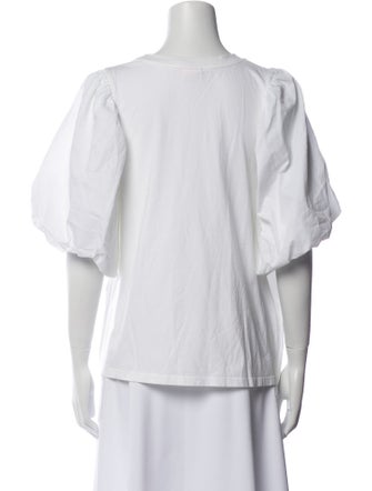 Cinq à Sept Bateau Neckline Short Sleeve T-Shirt