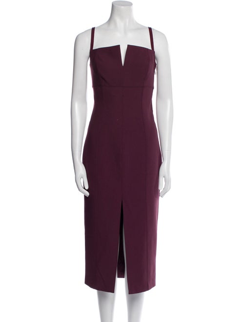 Cinq à Sept Square Neckline Midi Length Dress