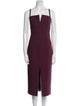 Cinq à Sept Square Neckline Midi Length Dress
