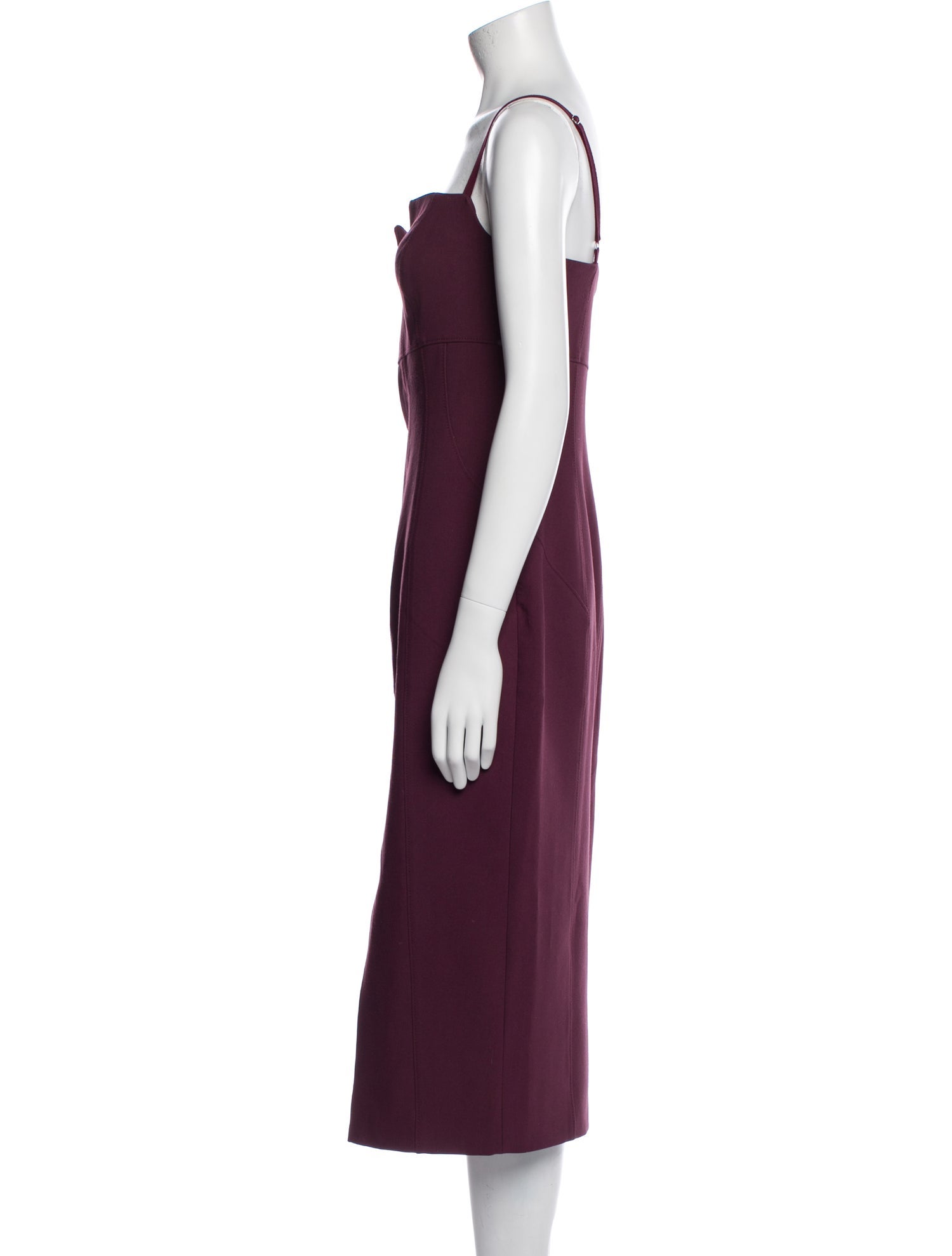 Cinq à Sept Square Neckline Midi Length Dress