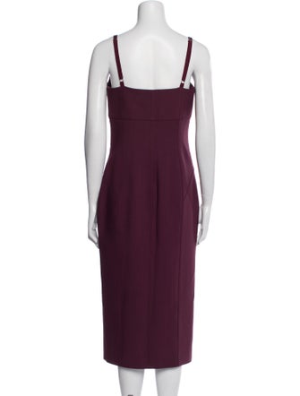 Cinq à Sept Square Neckline Midi Length Dress