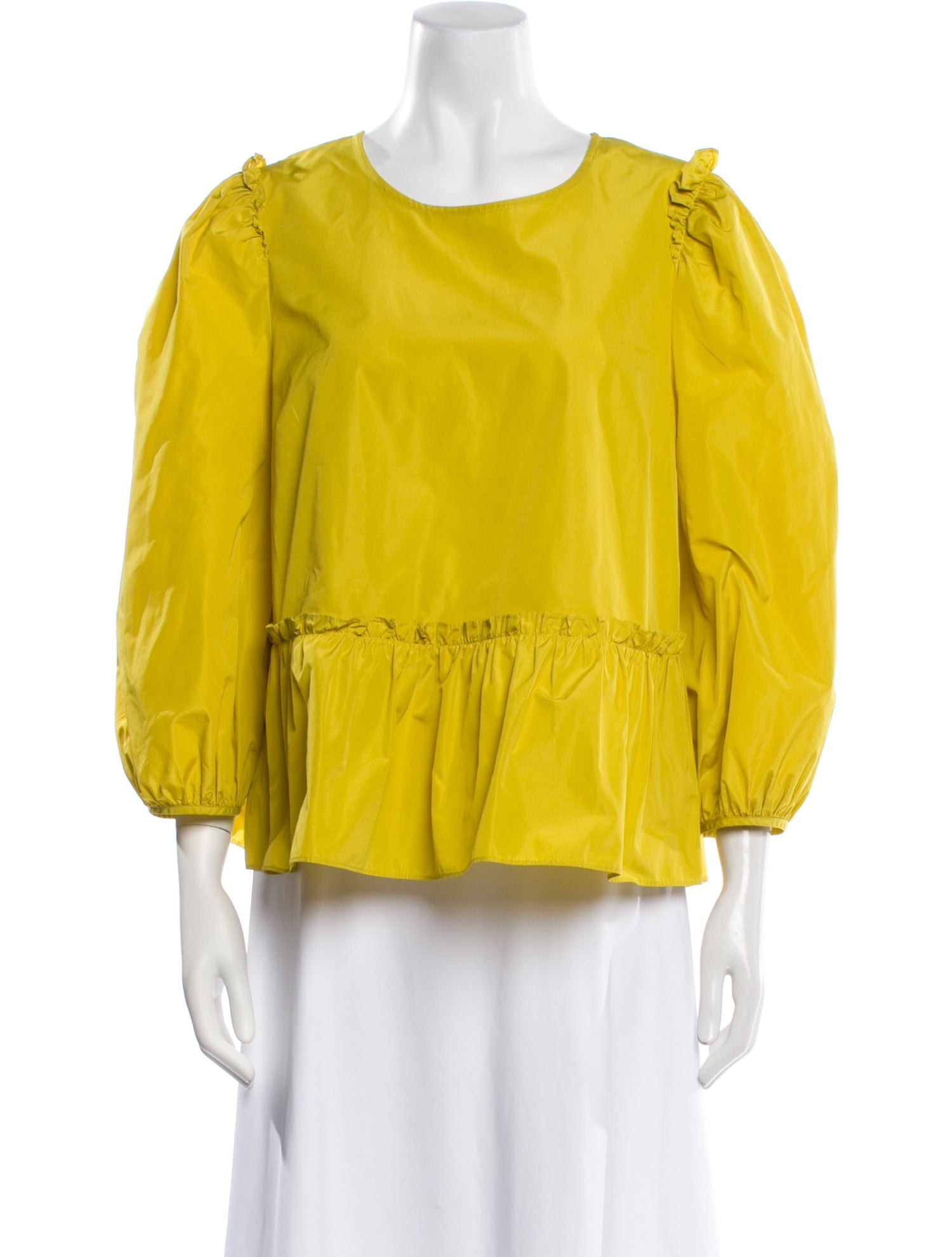 Cinq à Sept Scoop Neck Three-Quarter Sleeve Blouse