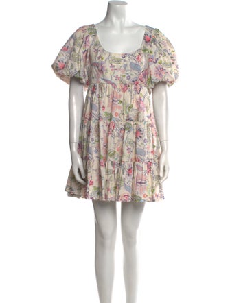 Cinq à Sept Floral Print Mini Dress