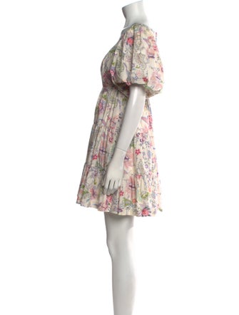 Cinq à Sept Floral Print Mini Dress