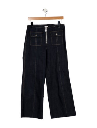 Cinq à Sept Mid-Rise Wide Leg Jeans
