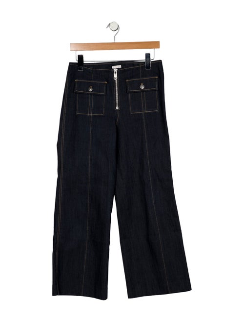 Cinq à Sept Mid-Rise Wide Leg Jeans