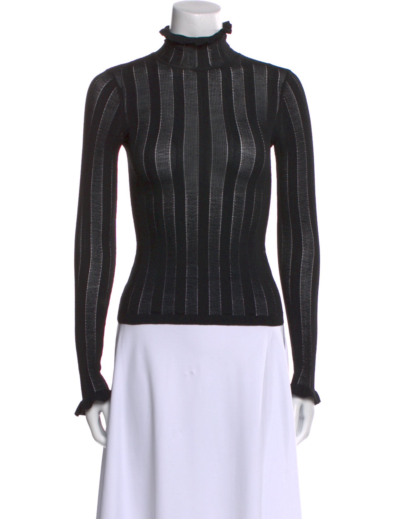 Cinq à Sept Mock Neck Long Sleeve Blouse