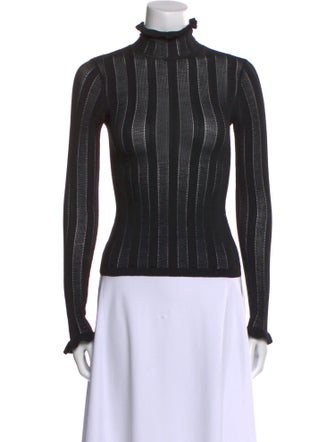 Cinq à Sept Mock Neck Long Sleeve Blouse