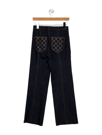 Cinq à Sept Mid-Rise Wide Leg Jeans