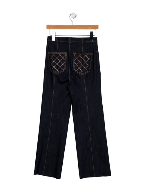 Cinq à Sept Mid-Rise Wide Leg Jeans