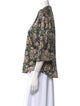 Cinq à Sept Floral Print Three-Quarter Sleeve Blouse