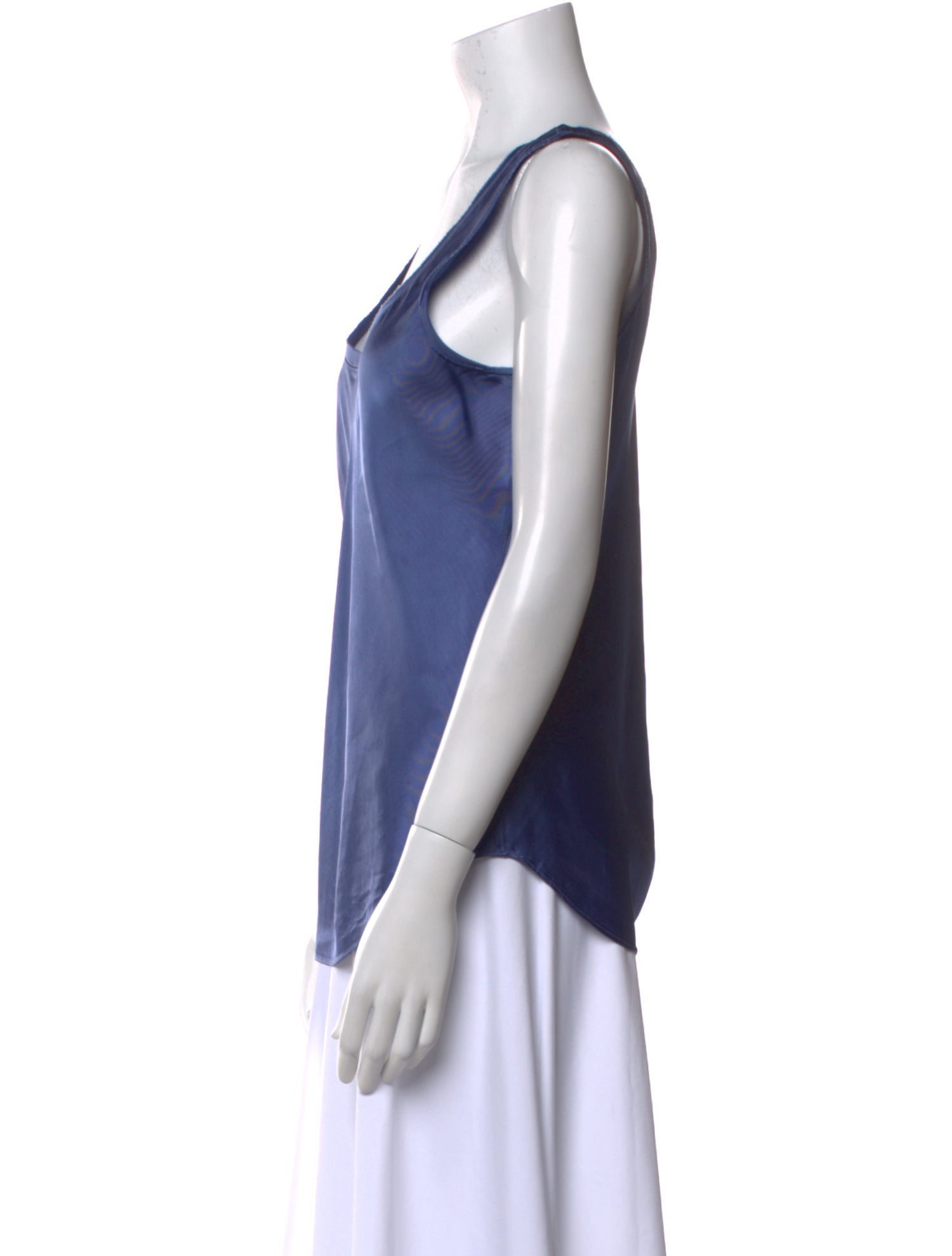 Cinq à Sept Satin Scoop Neck Top