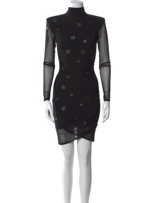 Cinq à Sept Mock Neck Mini Dress