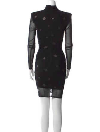 Cinq à Sept Mock Neck Mini Dress